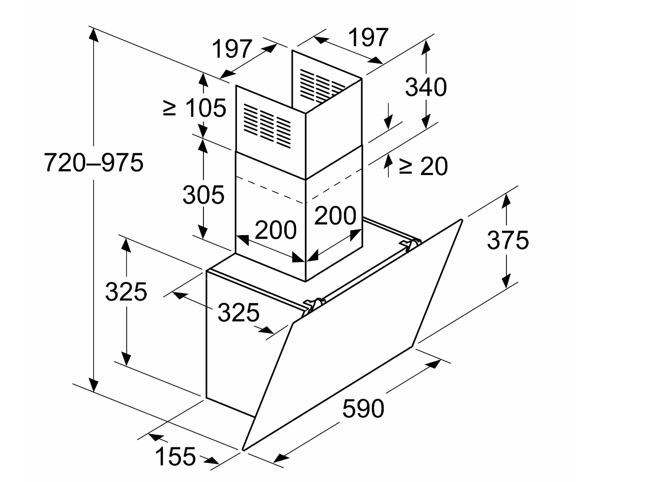 SIEMENS LC65KDK60 IQ100 hotte murale - 60cm