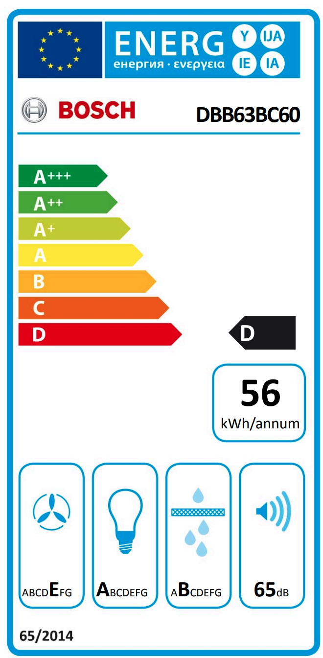 BOSCH DBB63BC60 hotte intégré - 60cm