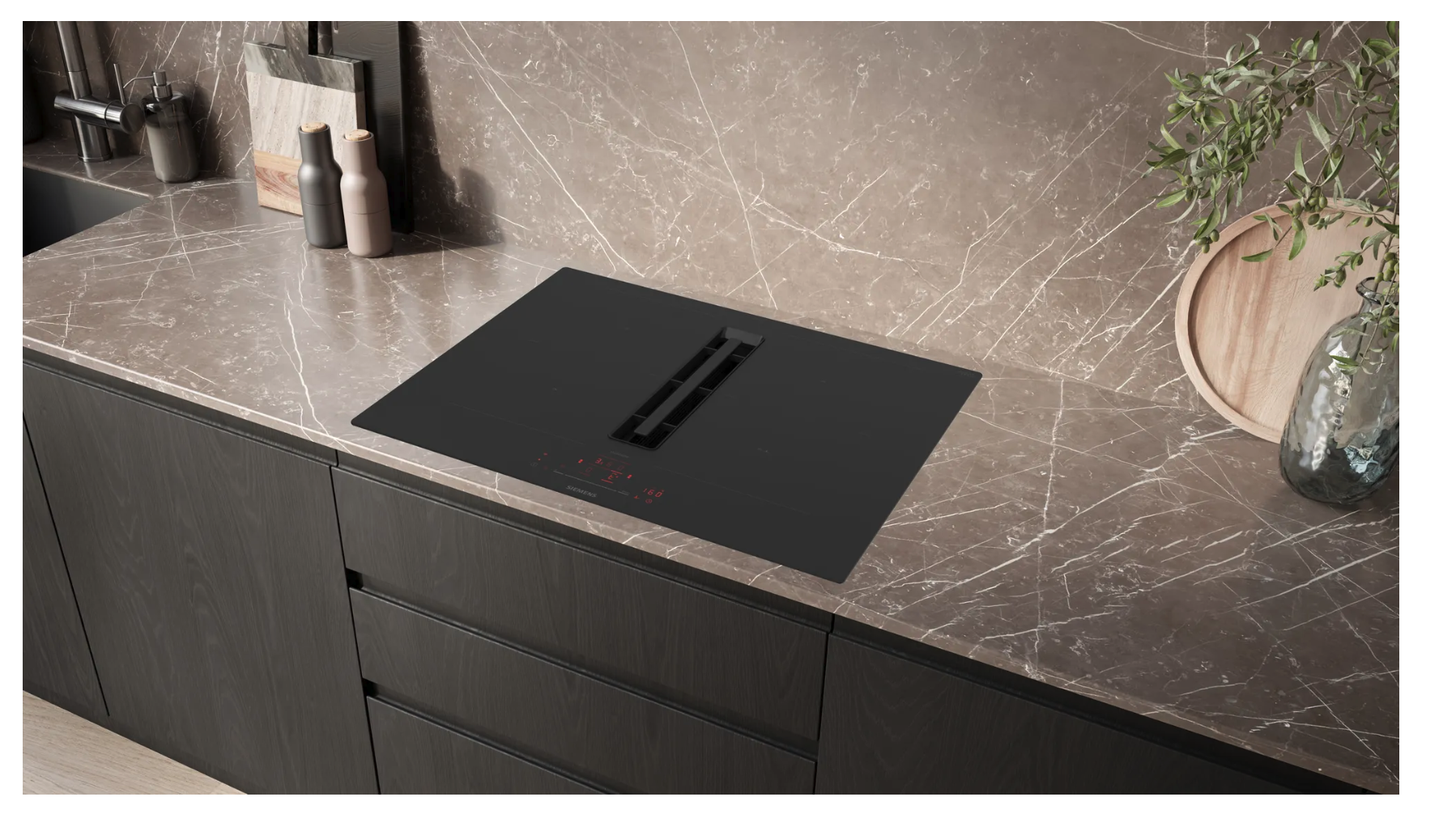 SIEMENS ED707HQ26E iQ500 table de cuisson avec hotte integrée - 60cm