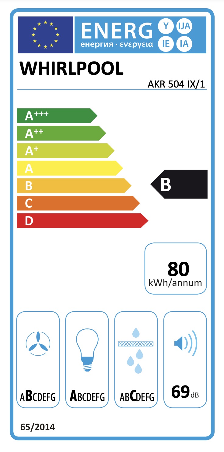 WHIRLPOOL AKR504IX1 hotte îlot - 100cm