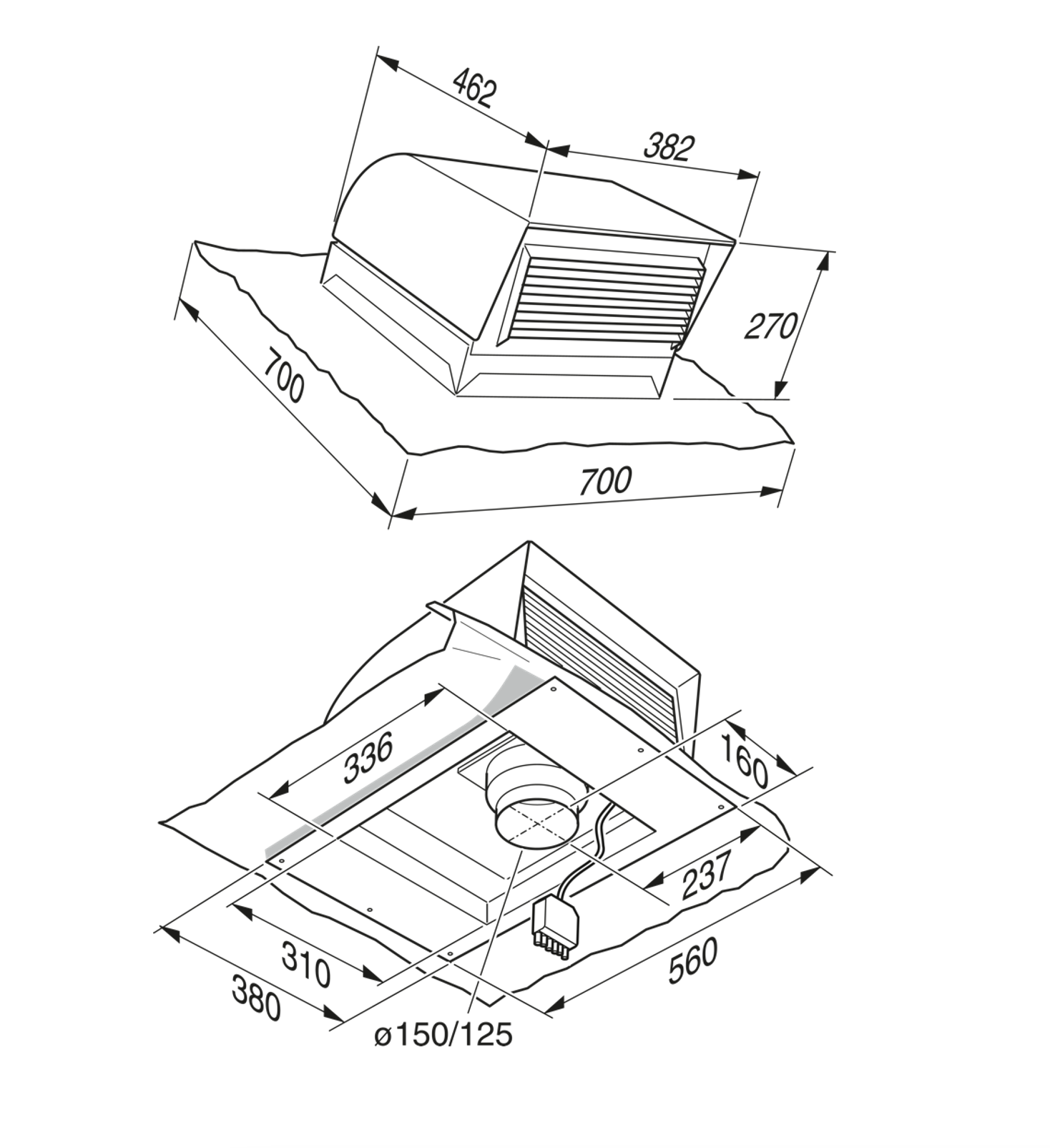 MIELE DDG102 moteur externe - montage sur toit