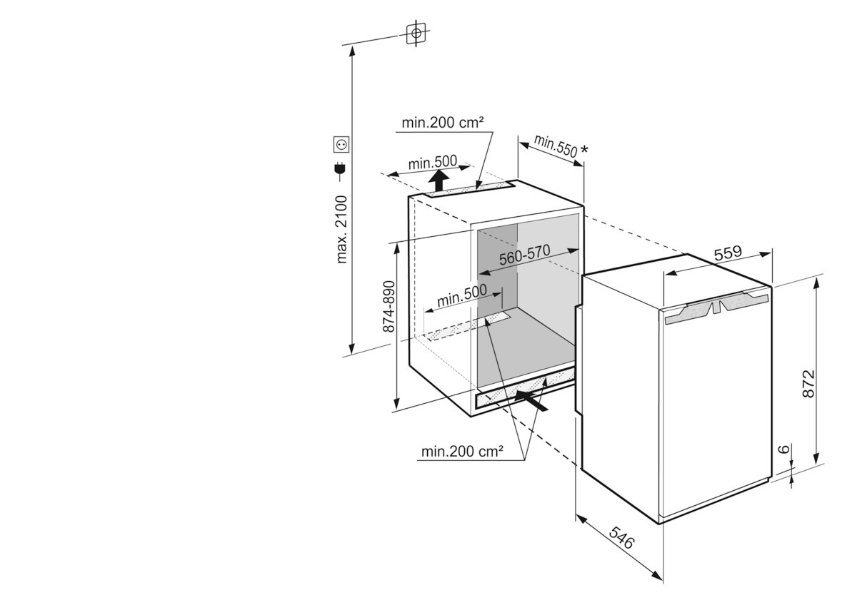 LIEBHERR IRC395060 réfrigérateur sans surgélateur - 88cm