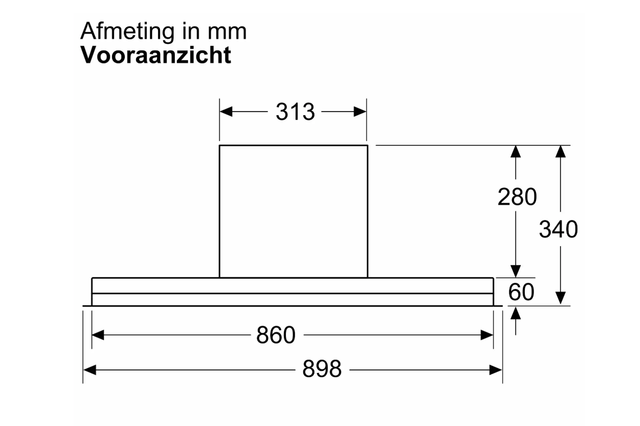 BOSCH DBB97DP60 hotte intégré - 90cm