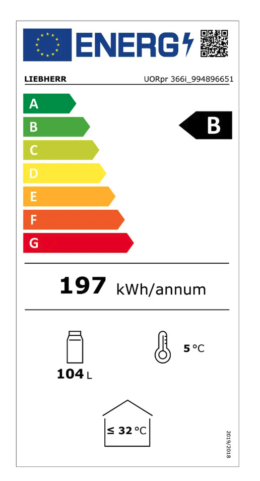 LIEBHERR UORPR366I20 réfrigérateur sous-encastable