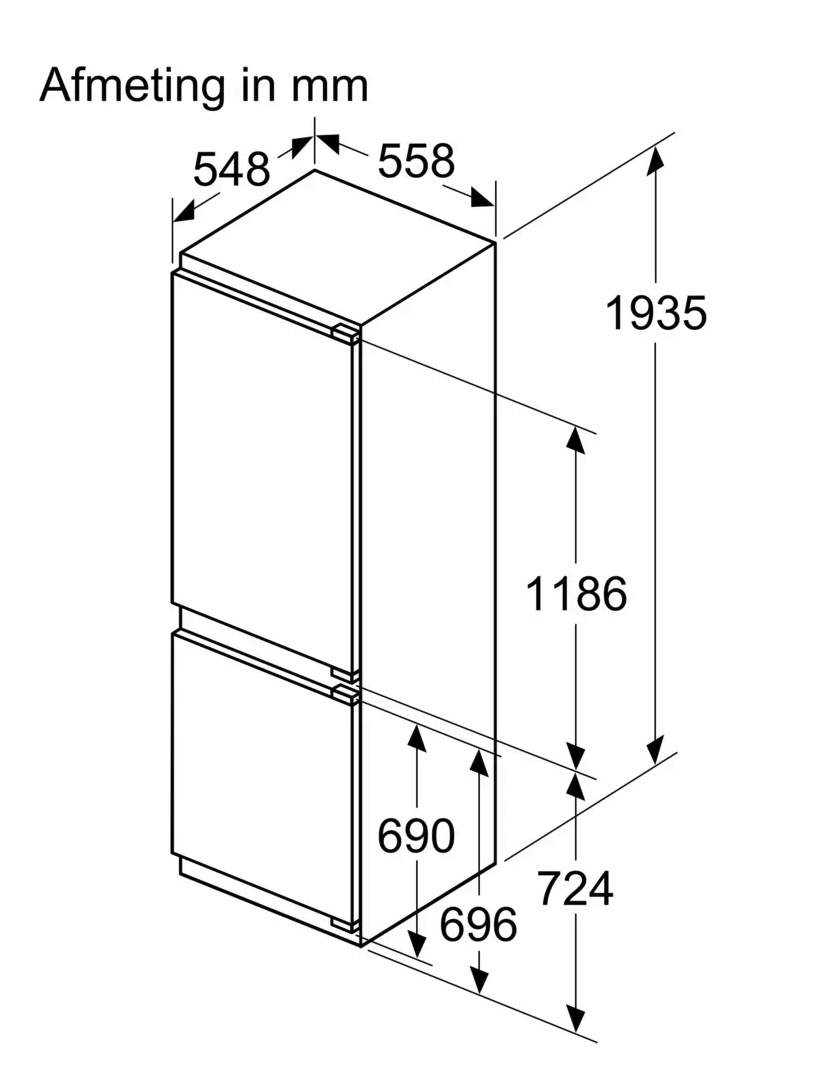SIEMENS KI96NSFD0 IQ300 combiné réfrigérateur-congélateur - 194cm