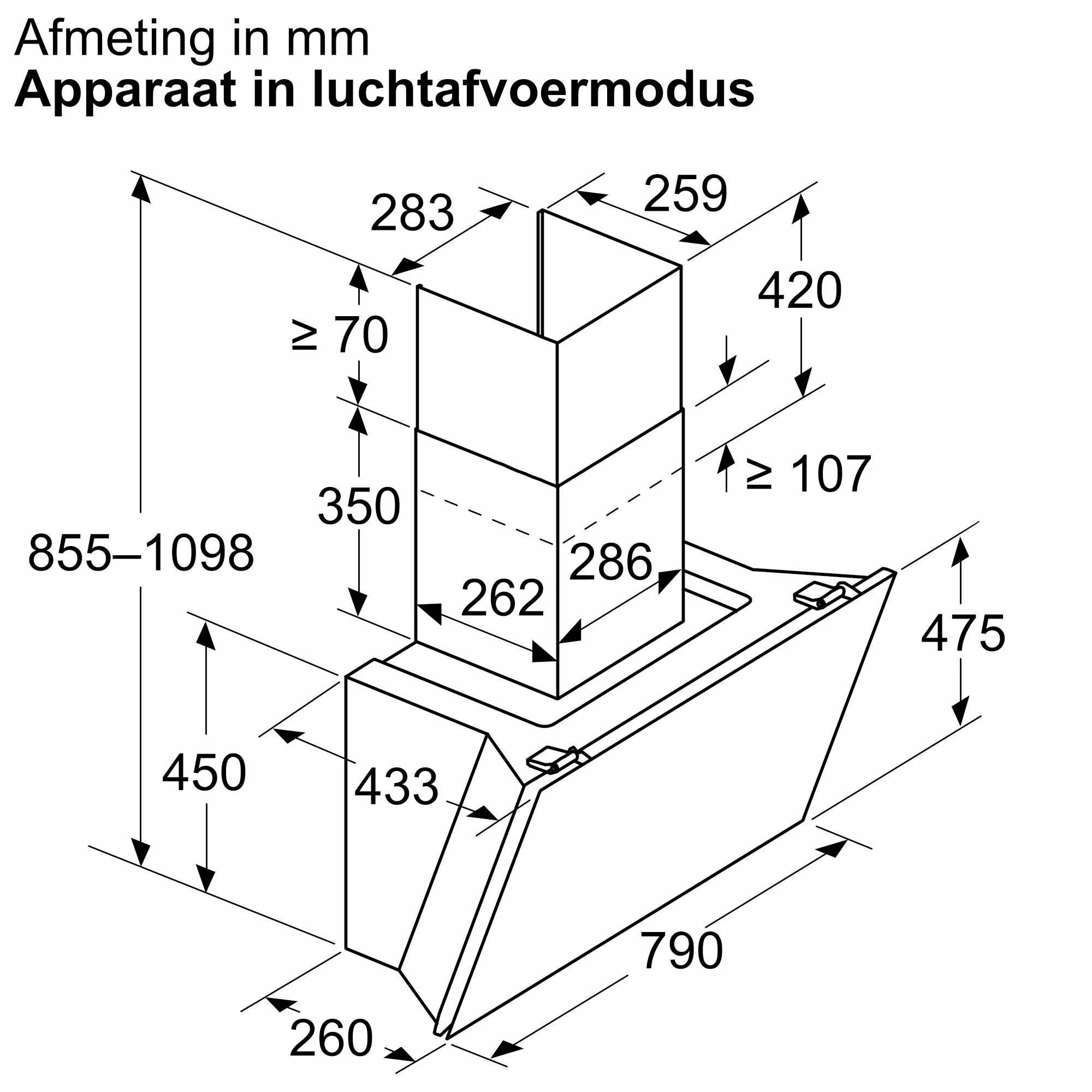 BOSCH DWK81AN65 SERIE 6 hotte murale - 80cm