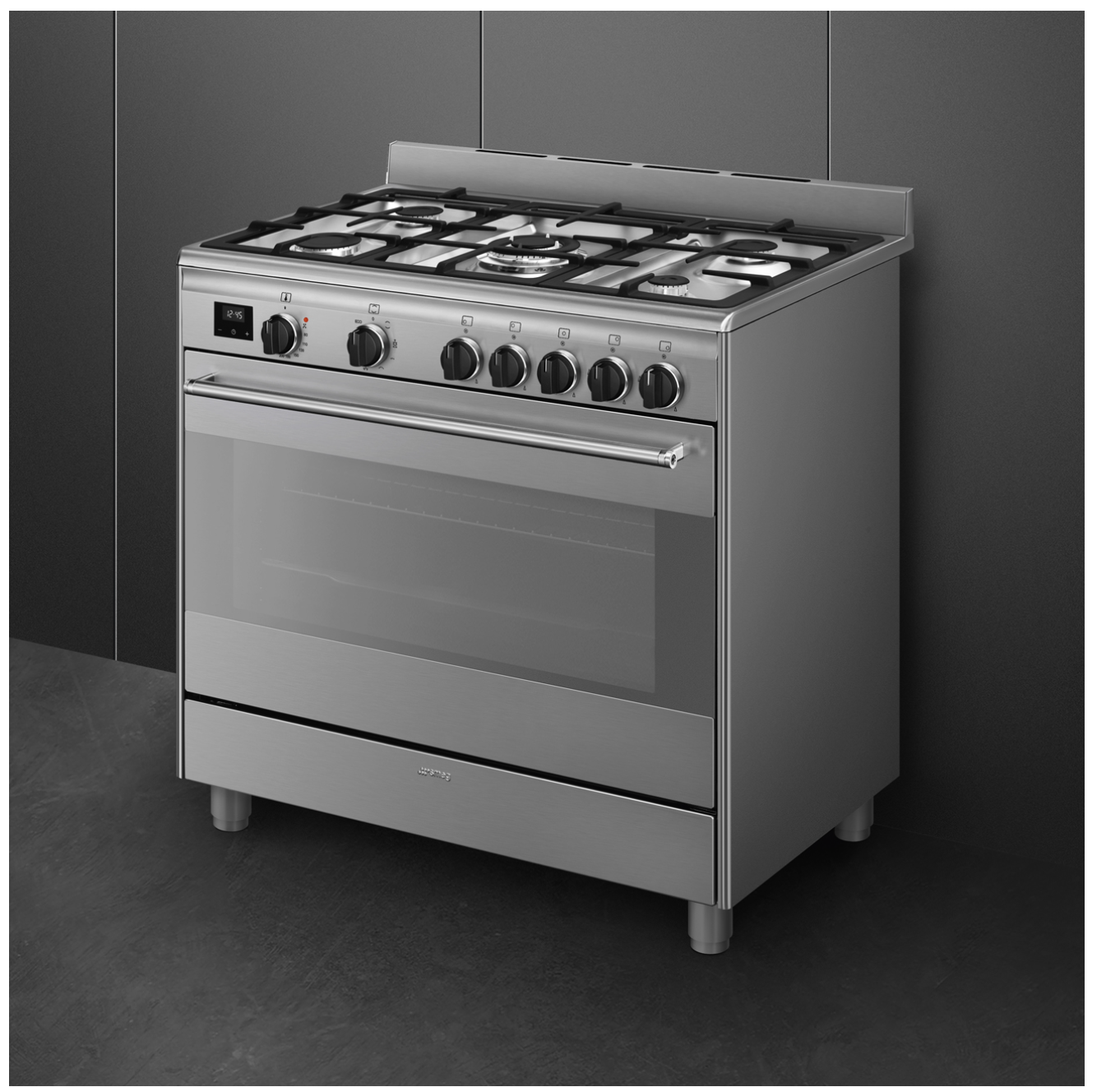 SMEG BG91X2 cuisinière avec taque à gaz - 90cm