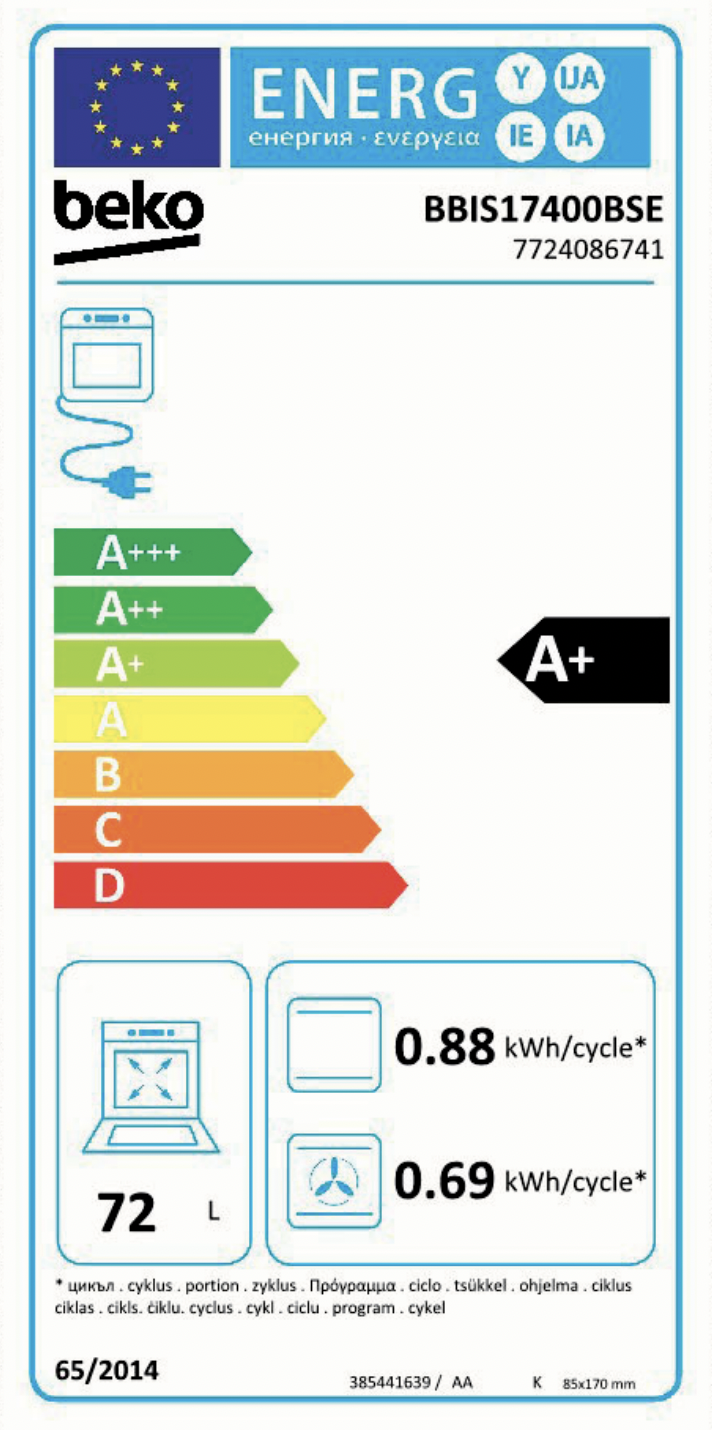 BEKO BBIS17400BSE four multifonction avec injection vapeur - 60cm