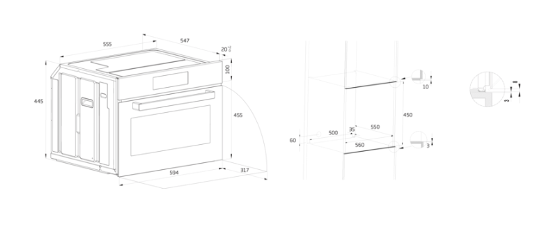 BEKO BBCW13400DX four multifonction avec micro-ondes - 45cm