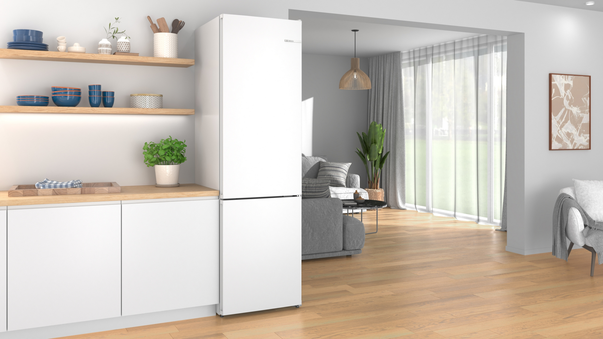 BOSCH KGN39NWCK combiné réfrigérateur-congélateur pose-libre - 203cm