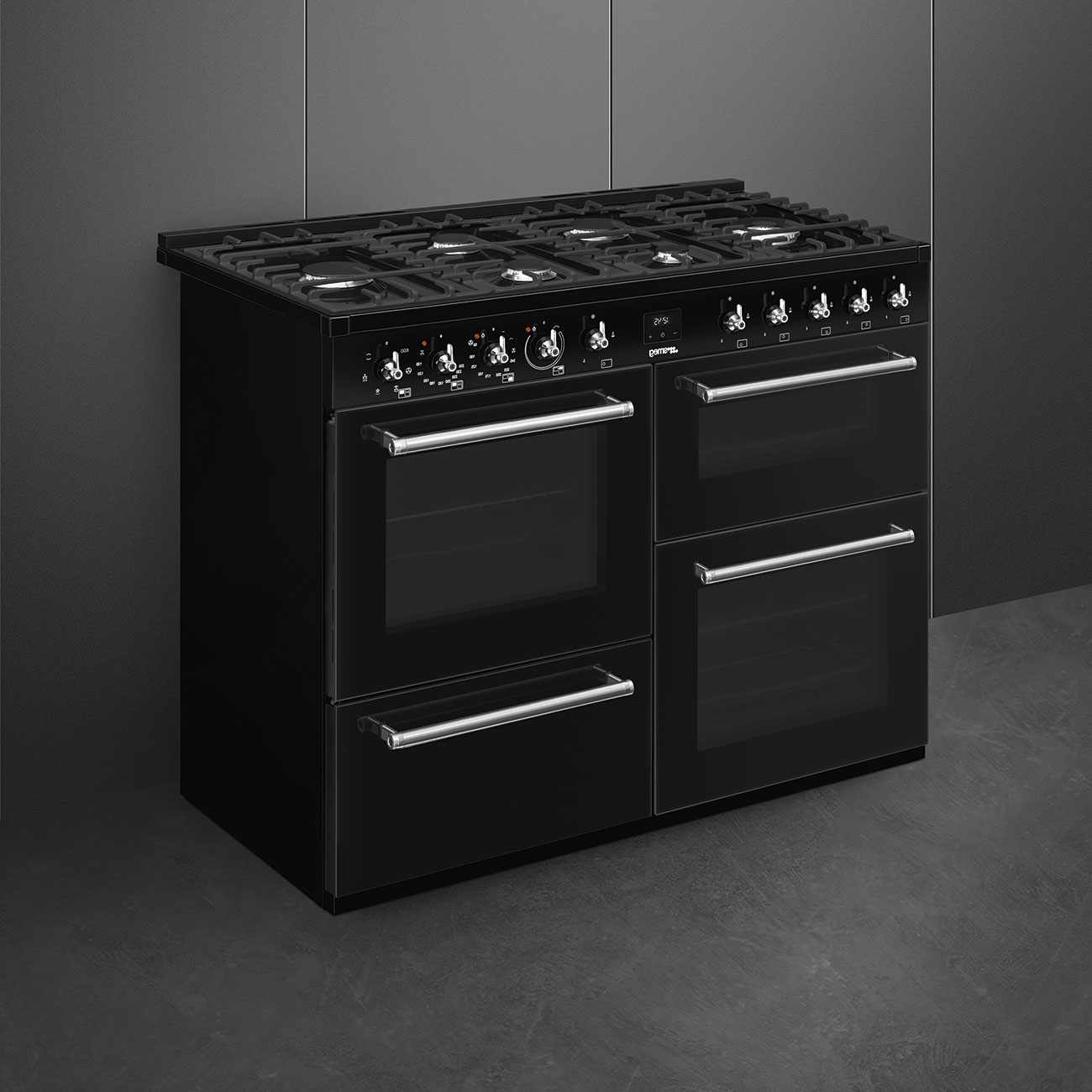SMEG CX113GMBL cuisinière avec taque à gaz - 110cm