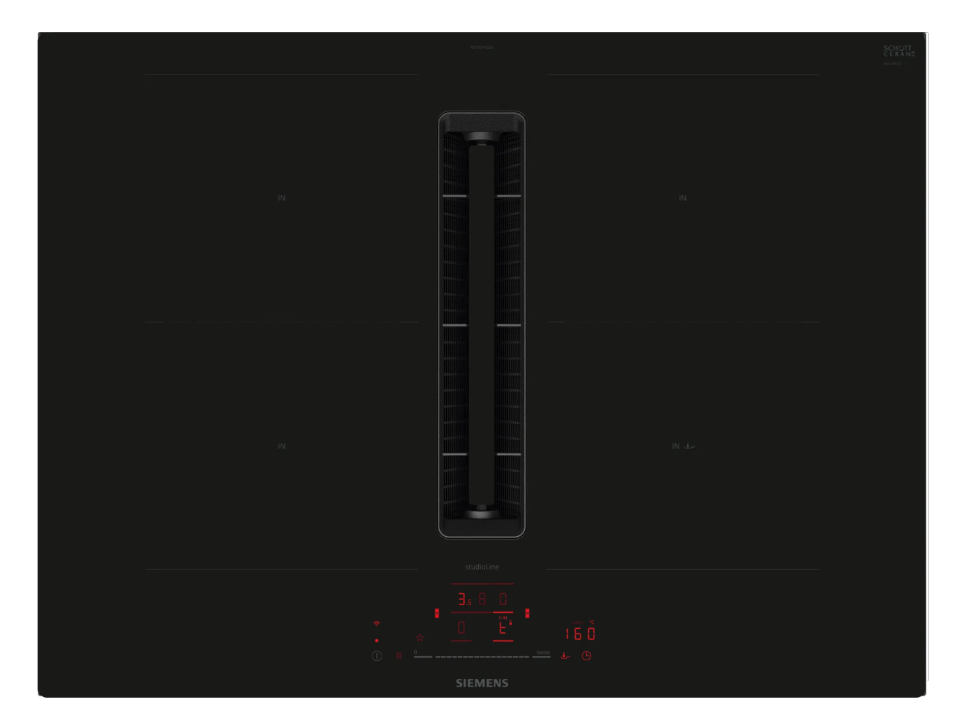 SIEMENS ED707HQ26E iQ500 table de cuisson avec hotte integrée - 60cm