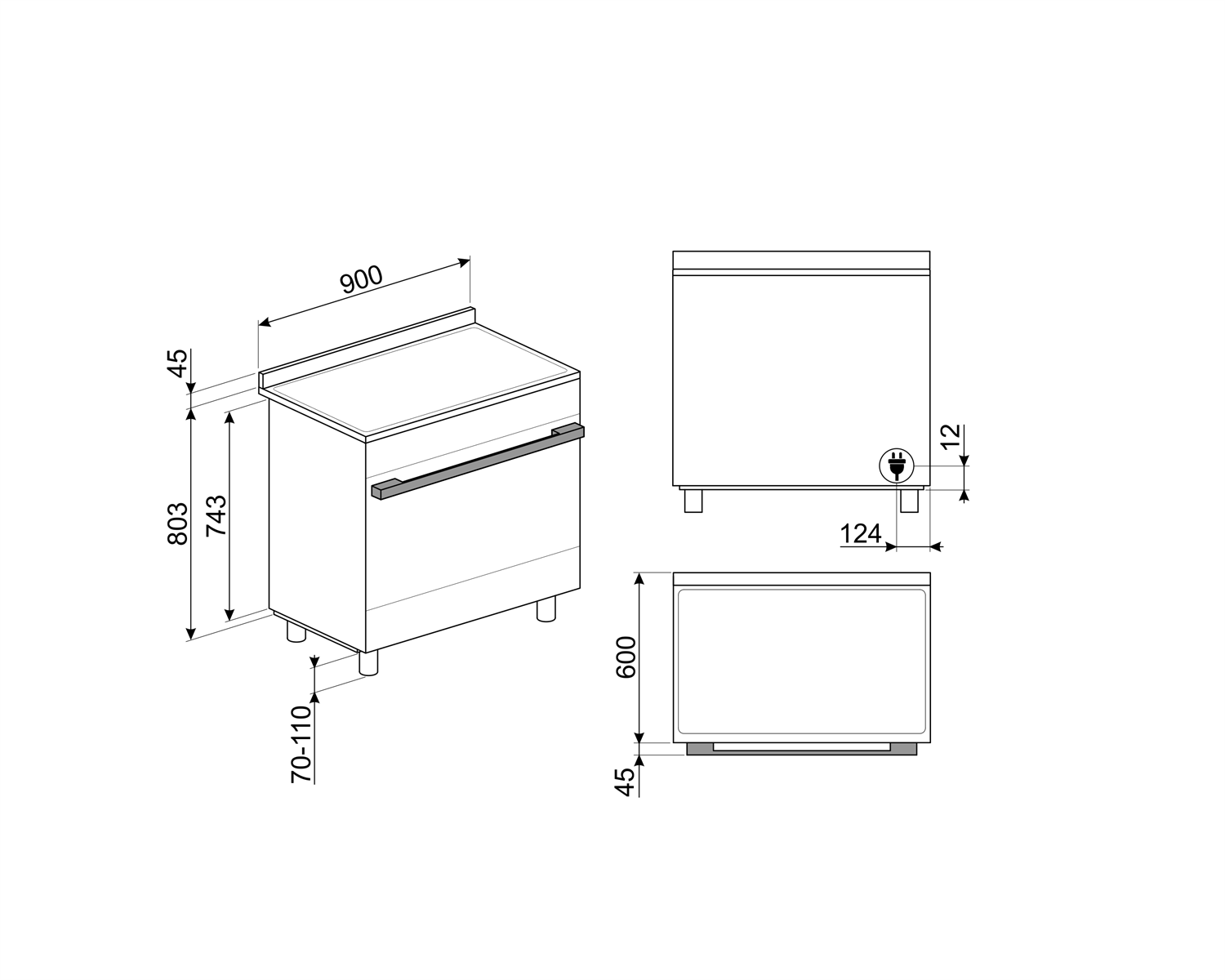 SMEG CPF9IPWH cuisinière avec taque à induction - 90cm