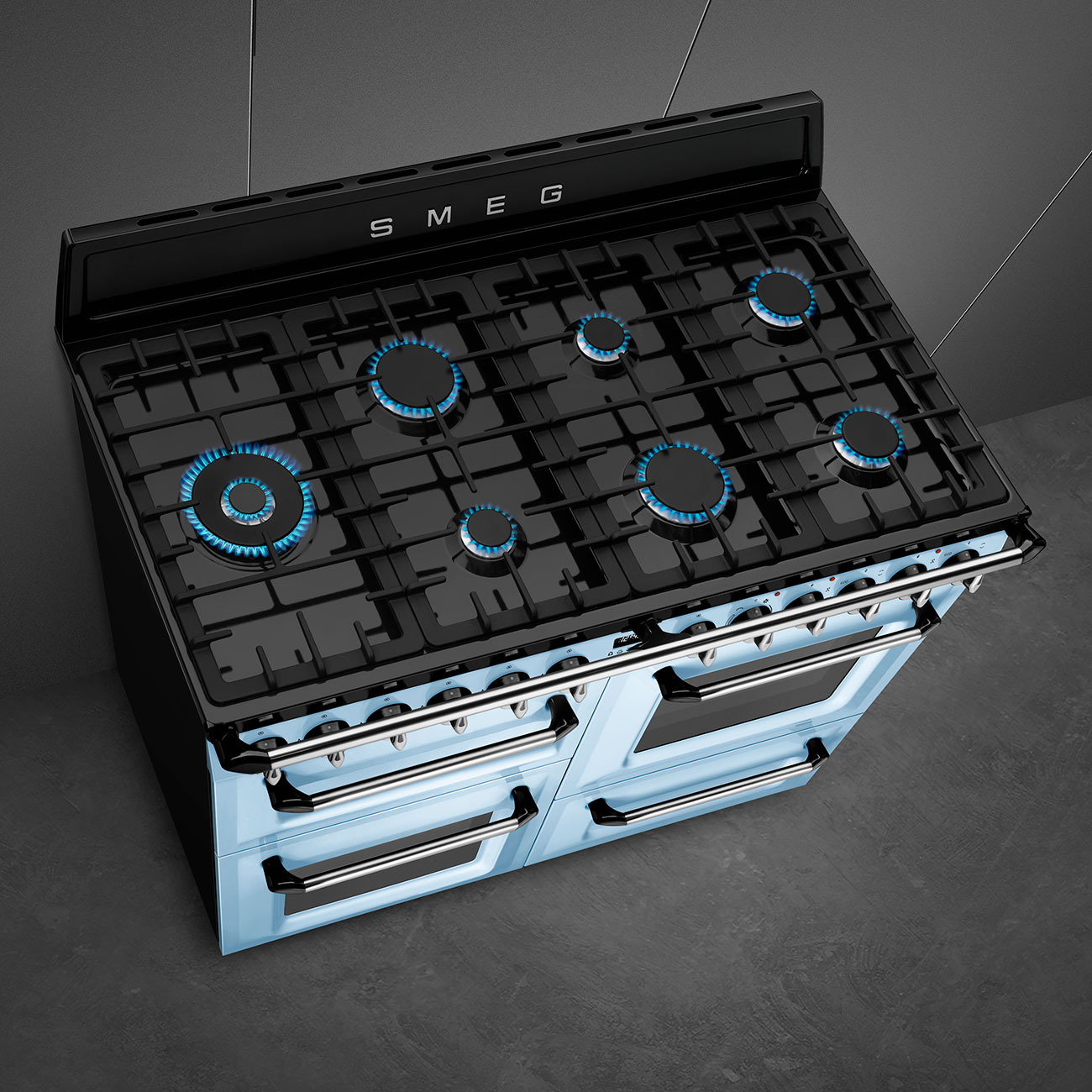 SMEG TR4110AZ cuisinière avec taque à gaz - 110cm