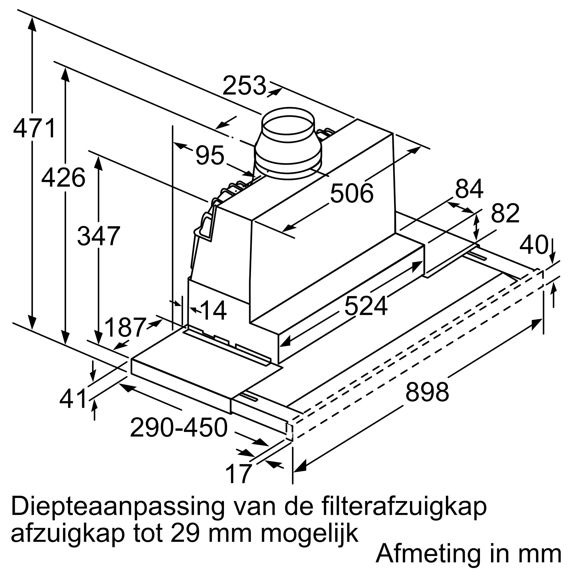 BOSCH DFR097T51 SERIE 6 hotte téléscopique - 90cm
