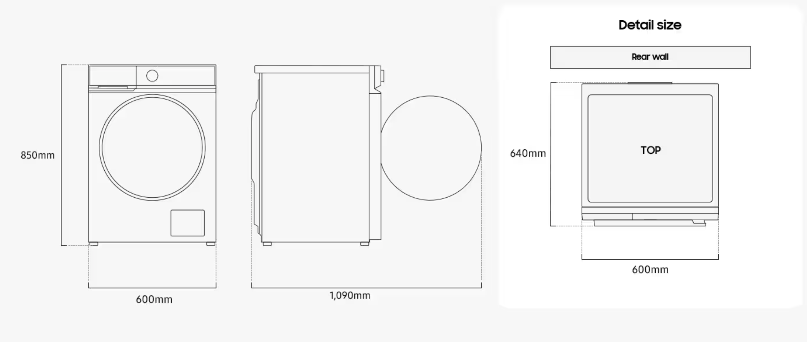 SAMSUNG WD11DB7B85GWU3 lave-linge séchant