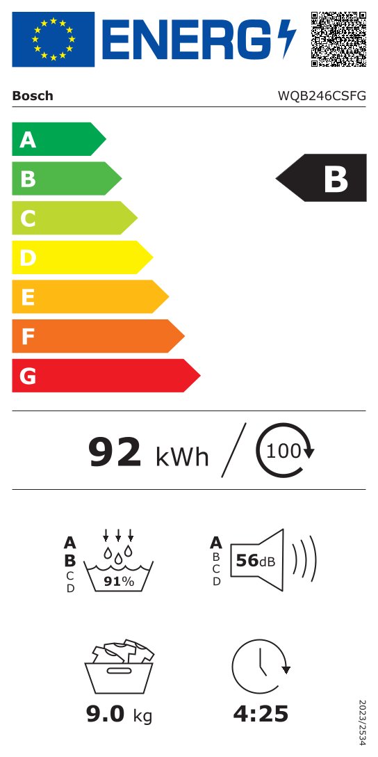 BOSCH WQB246CSFG SERIE 8 sèche-linge - par pompe à chaleur