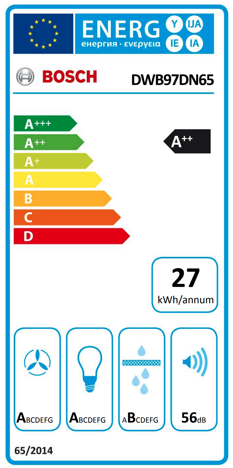 BOSCH DWB97DN65 hotte décorative - 90cm