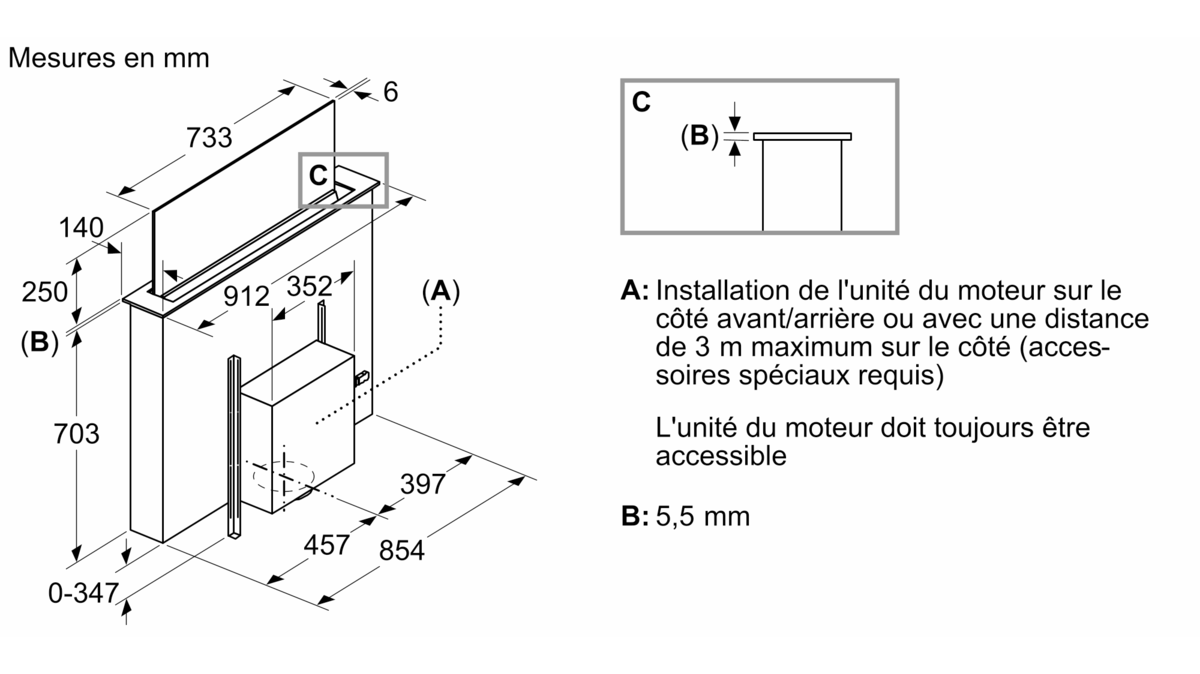 SIEMENS LD98WMM60 IQ700 hotte plan de travail - 90cm