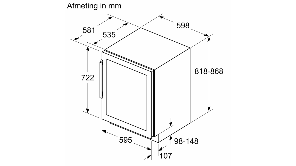 SIEMENS KU21WAHG0 IQ500 cave à vin sous-encastrable