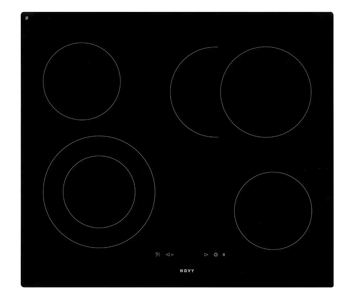 NOVY 1102 table de cuisson vitrocéramique - 60cm