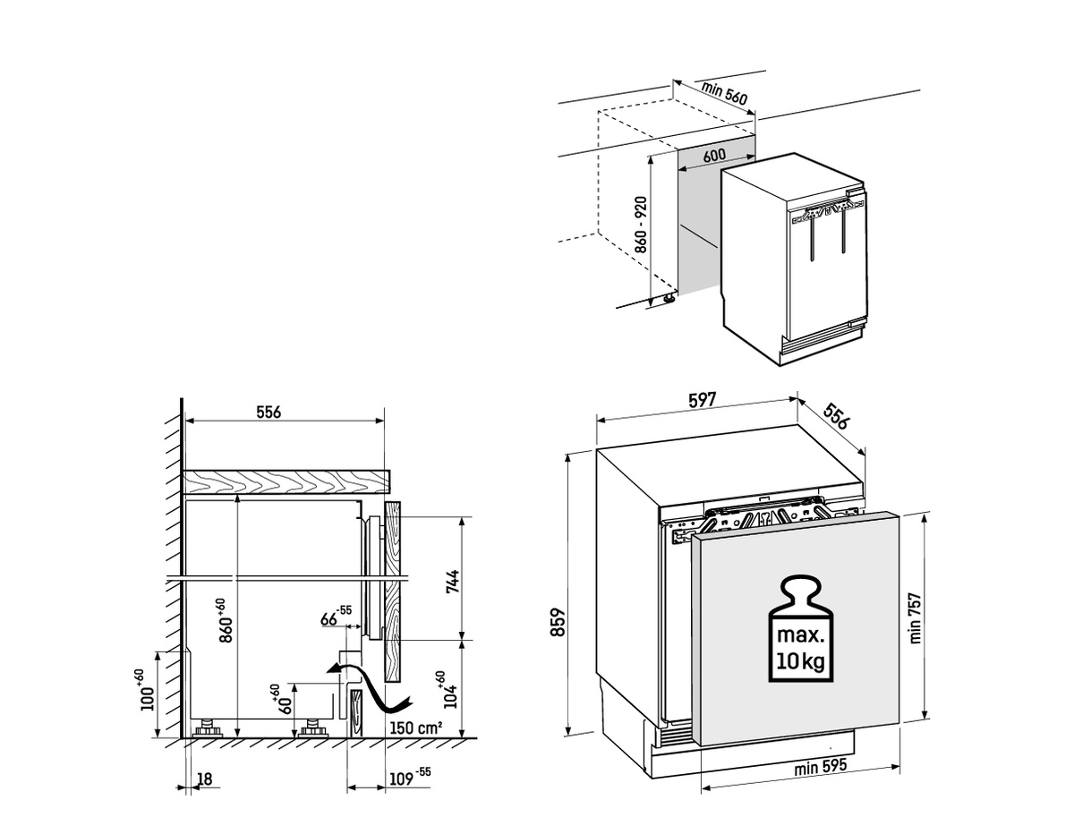 LIEBHERR SUBA375I20SD0 congélateur sous-encastrable