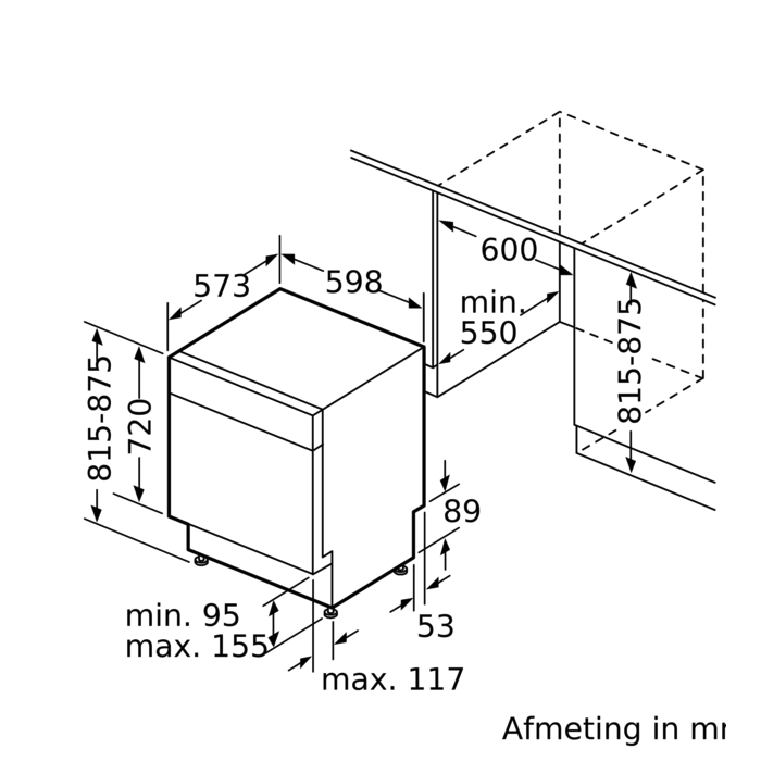 BOSCH SMU4HTS14E lave-vaisselle sous-encastrable