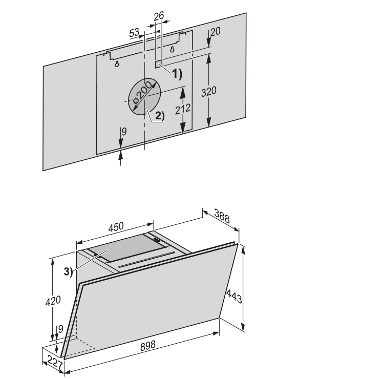 MIELE DAH2960OBSW hotte murale - 90cm