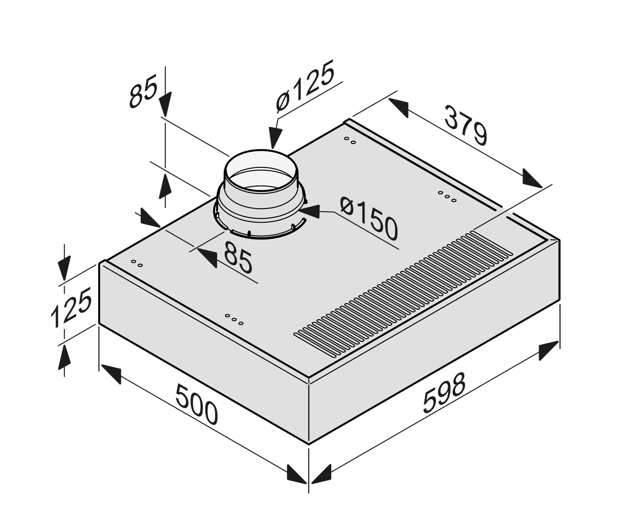 MIELE DA1260BW hotte sous-encastrable - 60cm