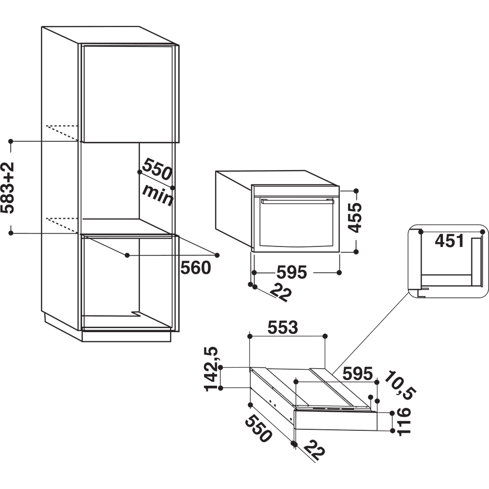 WHIRLPOOL W11SVD140 W11 COLLECTION tiroir sous-vide - 14cm