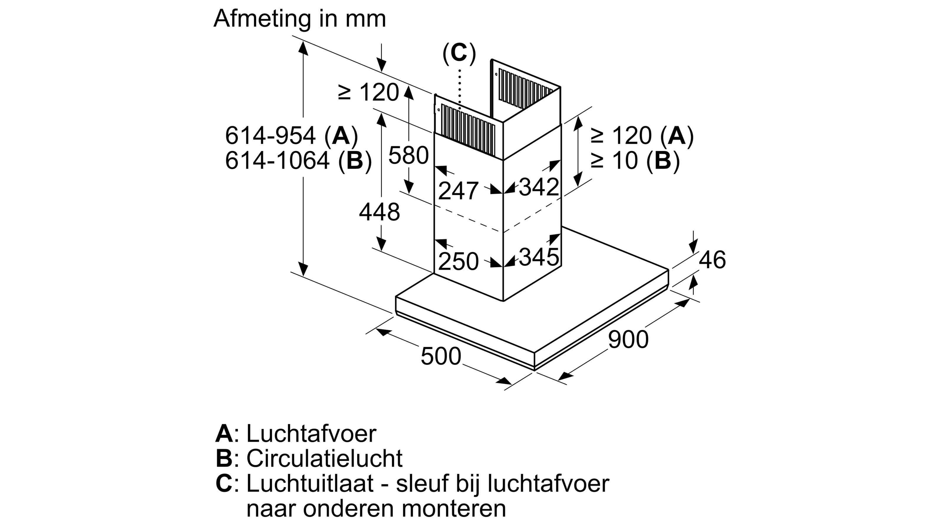 BOSCH DWB97LM50 SERIE 6 hotte décorative - 90cm