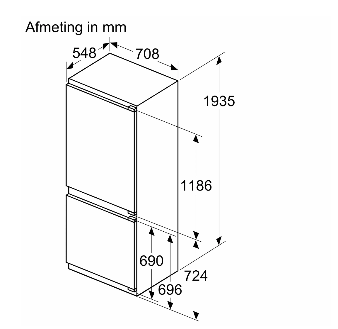 SIEMENS KB96NSDD0 IQ500 combiné réfrigérateur-congélateur - 194cm