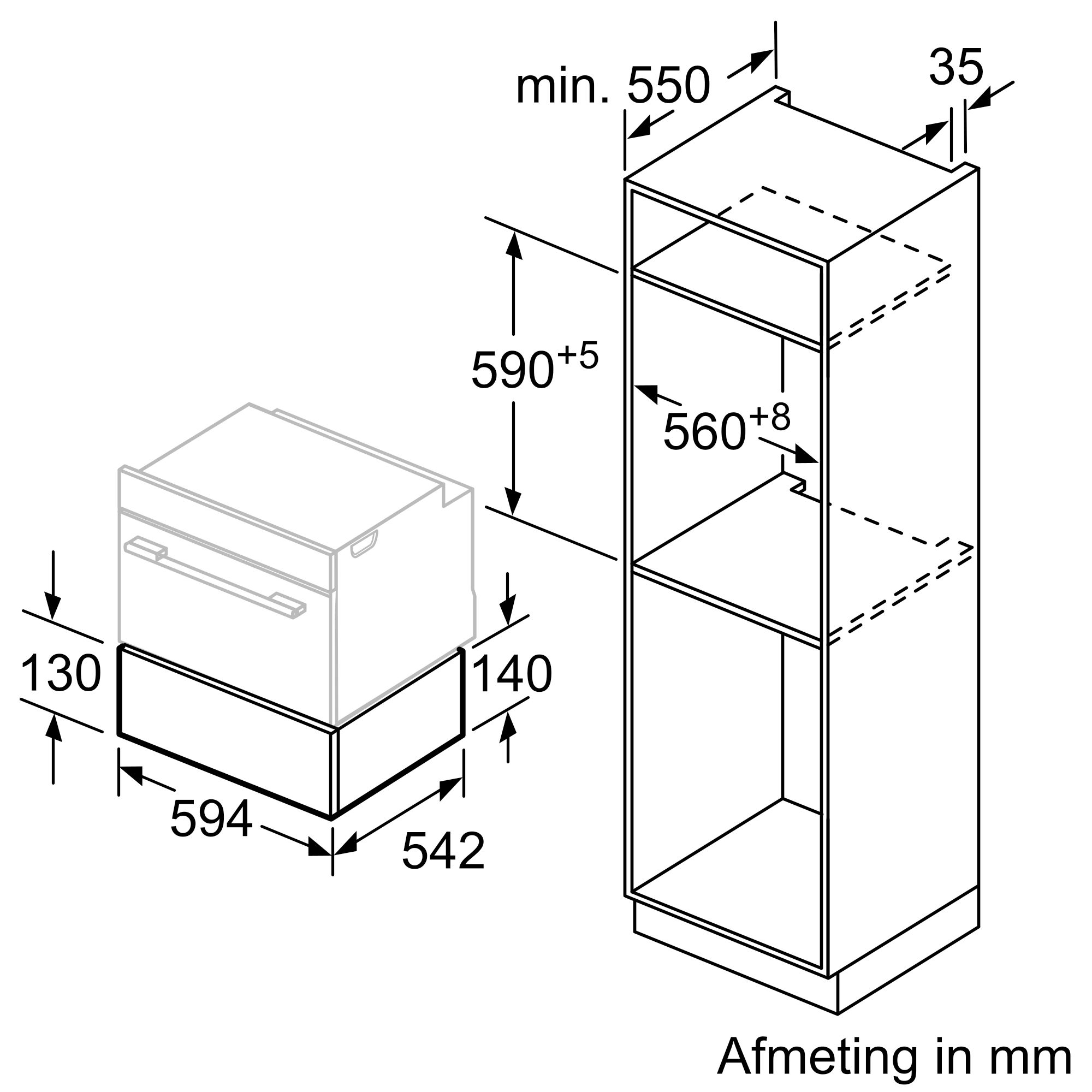 SIEMENS BV830ENB1 tiroir sous-vide - 14cm