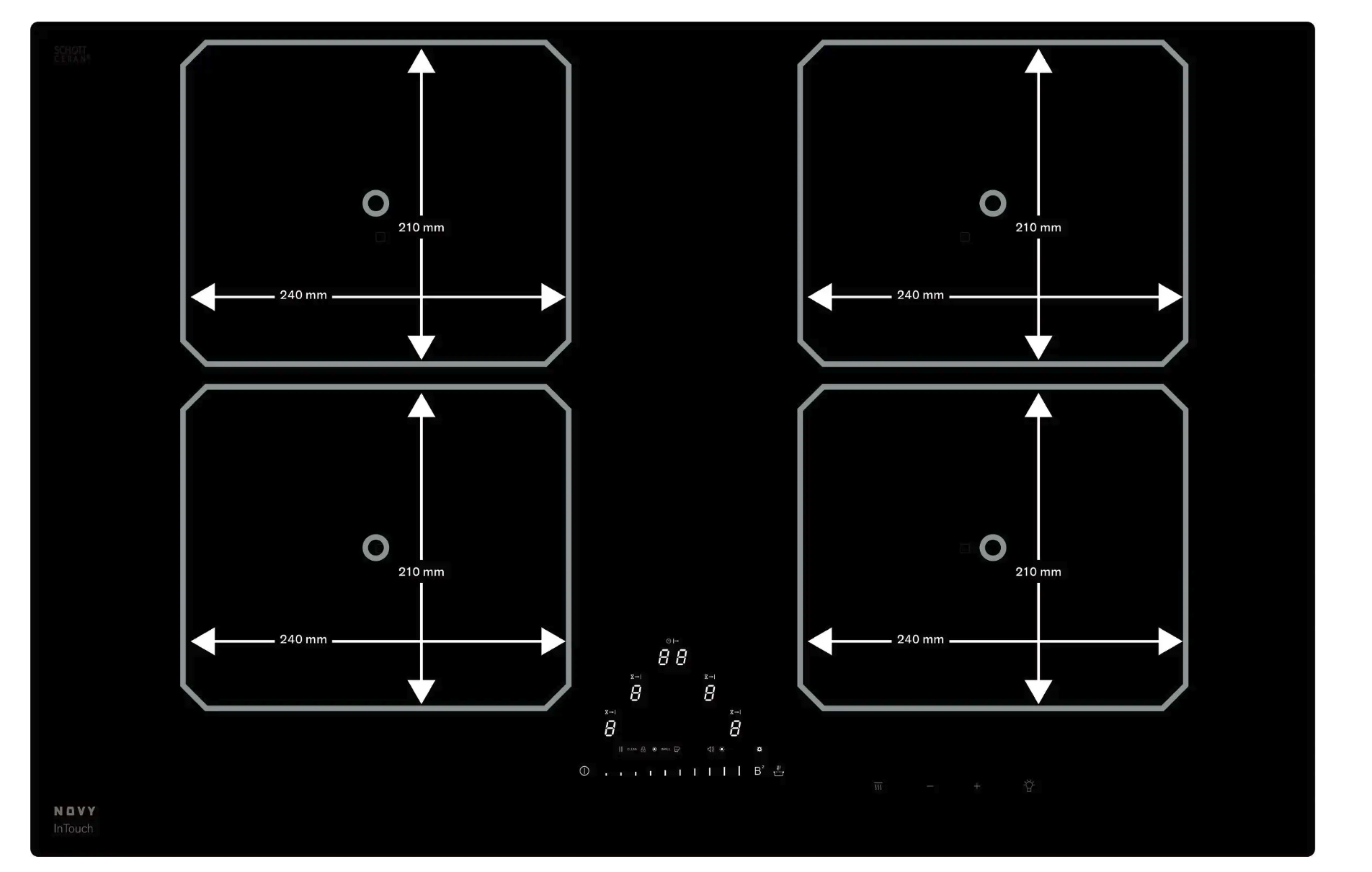 NOVY 1775 table de cuisson à induction - 80cm