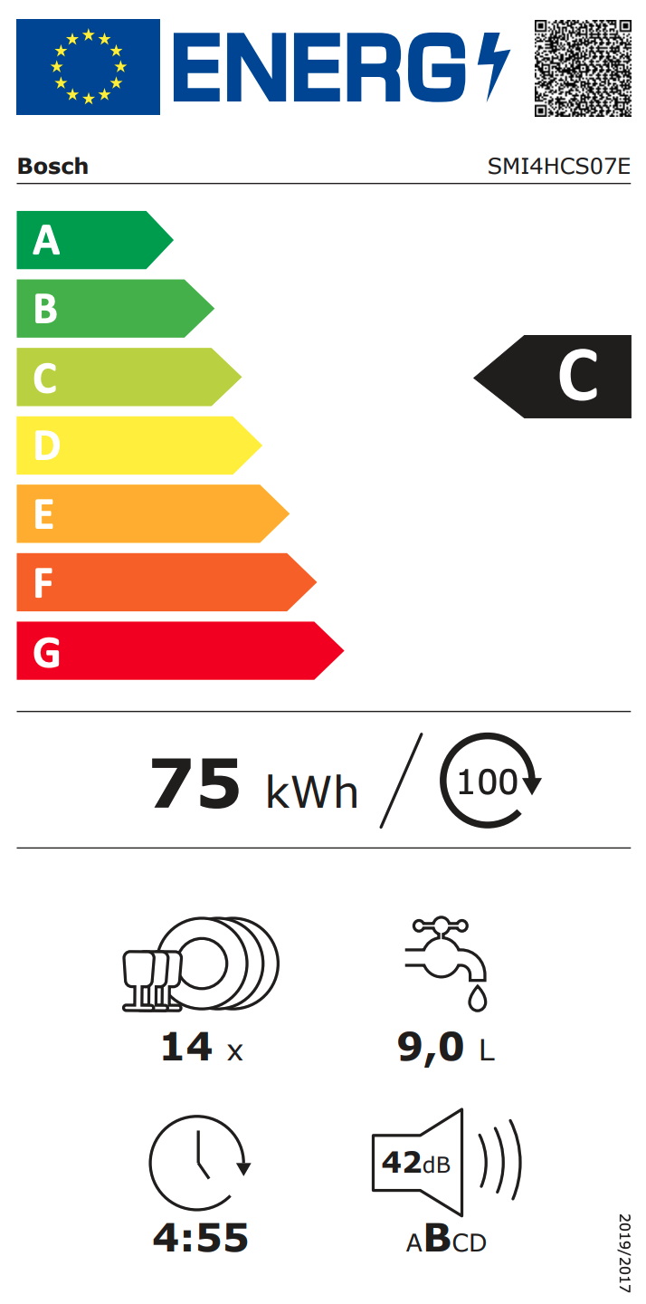 BOSCH SMI4HCS07E lave-vaisselle intégrable
