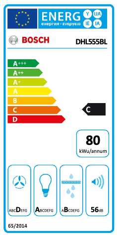 BOSCH DHL555BL SERIE 4 groupe d'extraction - 55cm