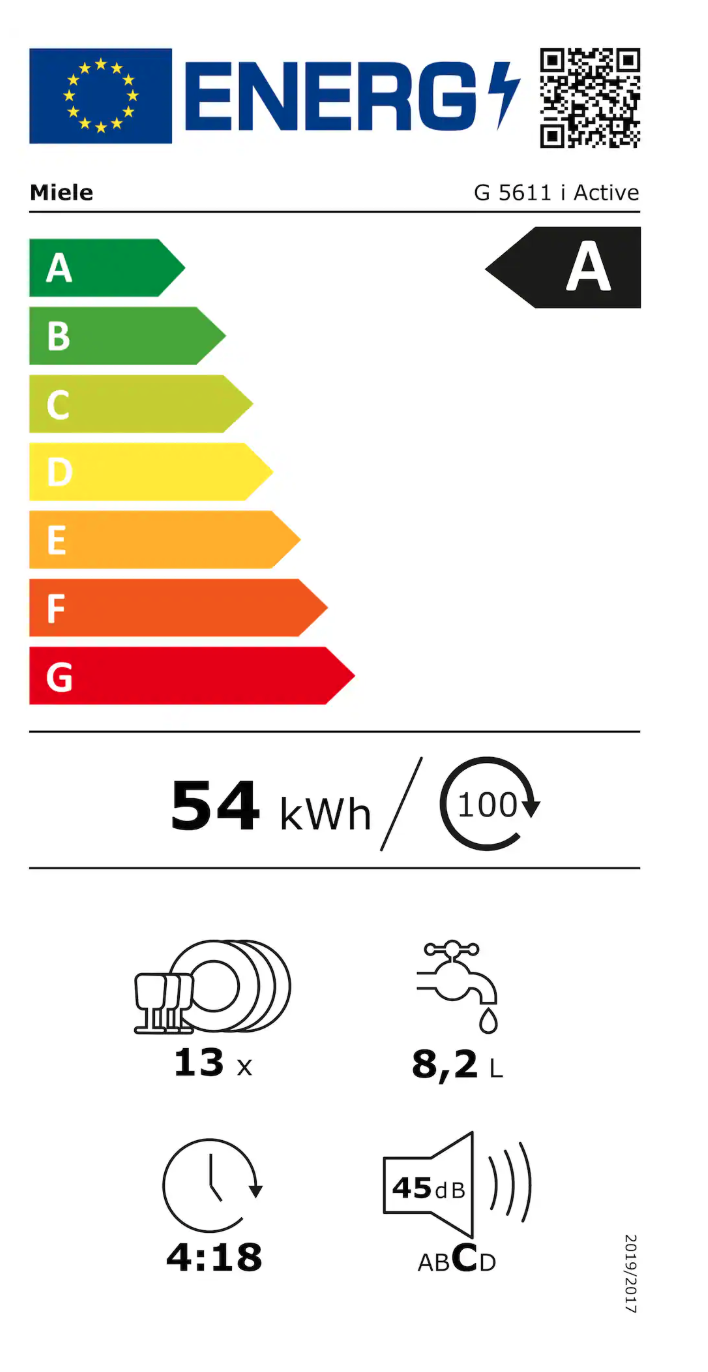 MIELE G5611IACTIVECS lave-vaisselle intégrable