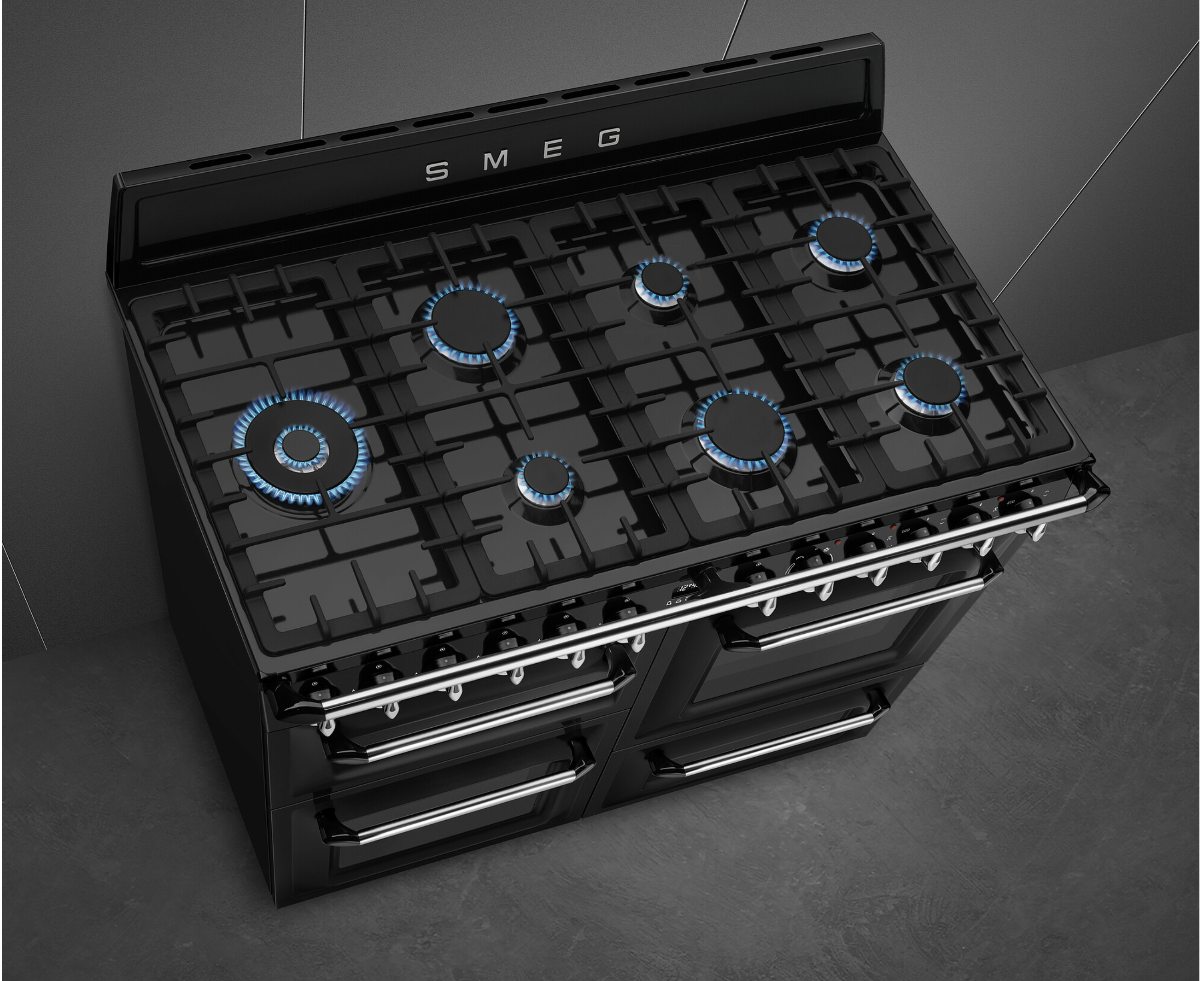 SMEG TR4110BL1 cuisinière avec taque à gaz - 110cm
