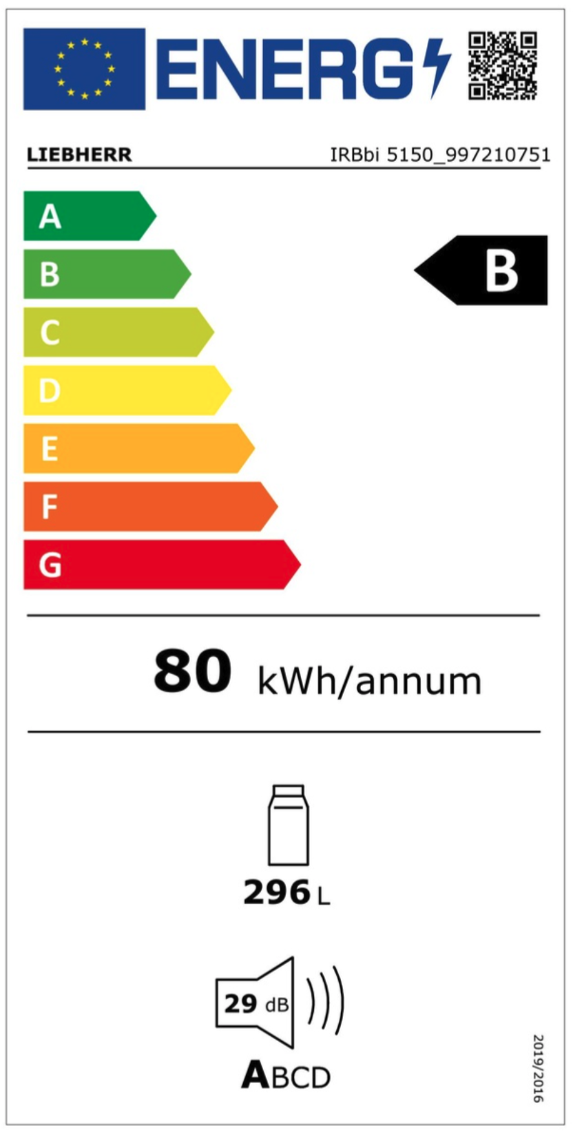 LIEBHERR IRBBI515020 refrigérateur sans congélateur - 177cm