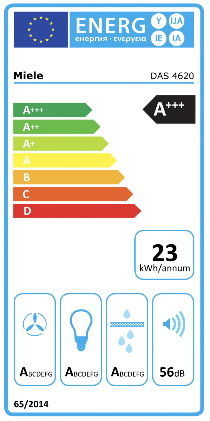 MIELE DAS4620EDST hotte téléscopique - 60cm