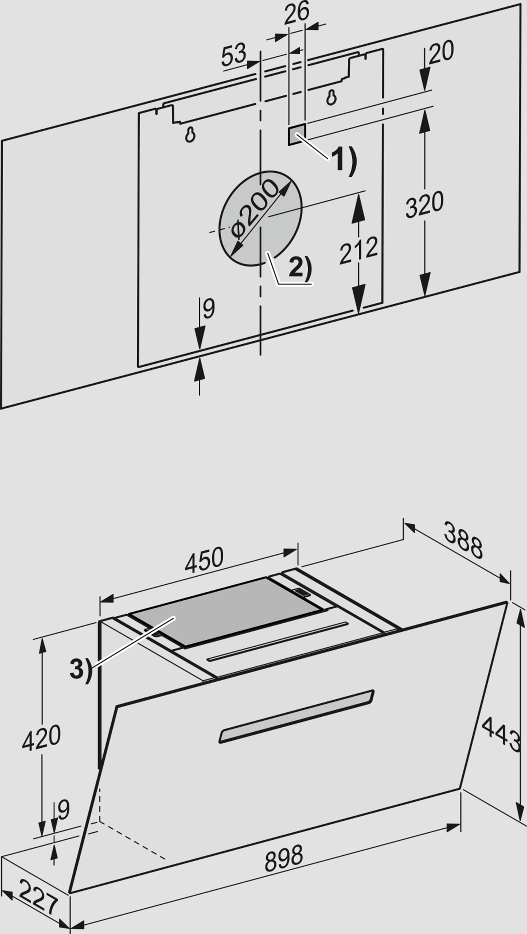 MIELE DAH1950OBSW hotte murale - 90cm