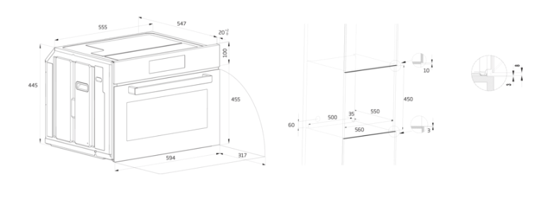 BEKO BBCW17400B four multifonction avec micro-ondes - 45cm
