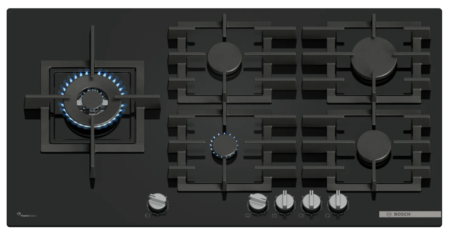 BOSCH PPM9A6I40 SERIE 6 table de cuisson au gaz - 90cm