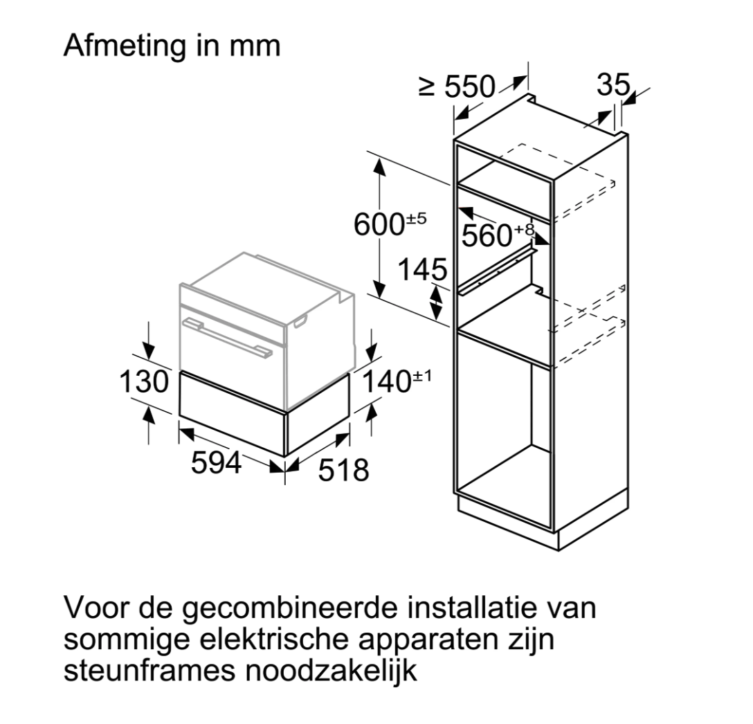 SIEMENS BI910C1M1 tiroir chauffant - 14cm