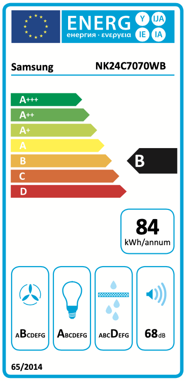 SAMSUNG NK24C7070WB/UR hotte murale - 60cm