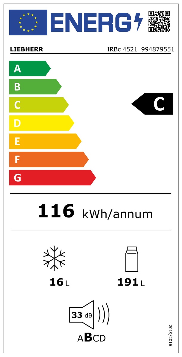 LIEBHERR IRBC452122 refrigérateur sans congélateur - 140cm