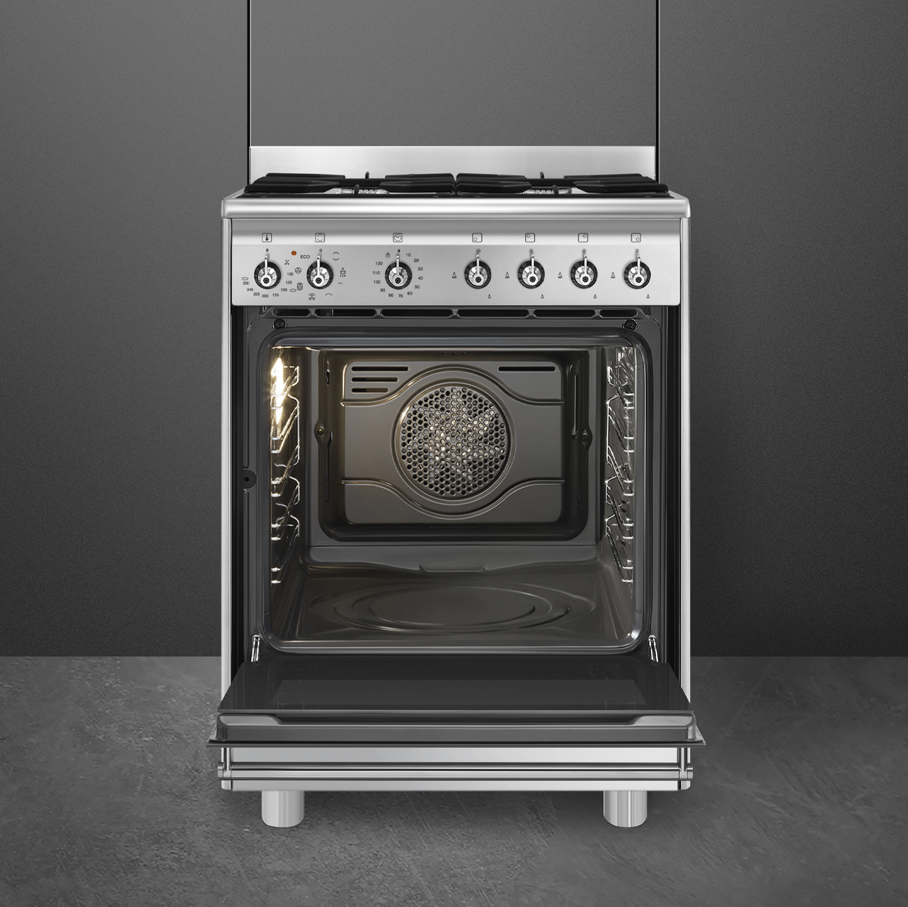 SMEG SX61GM cuisinière avec taque à gaz - 60cm