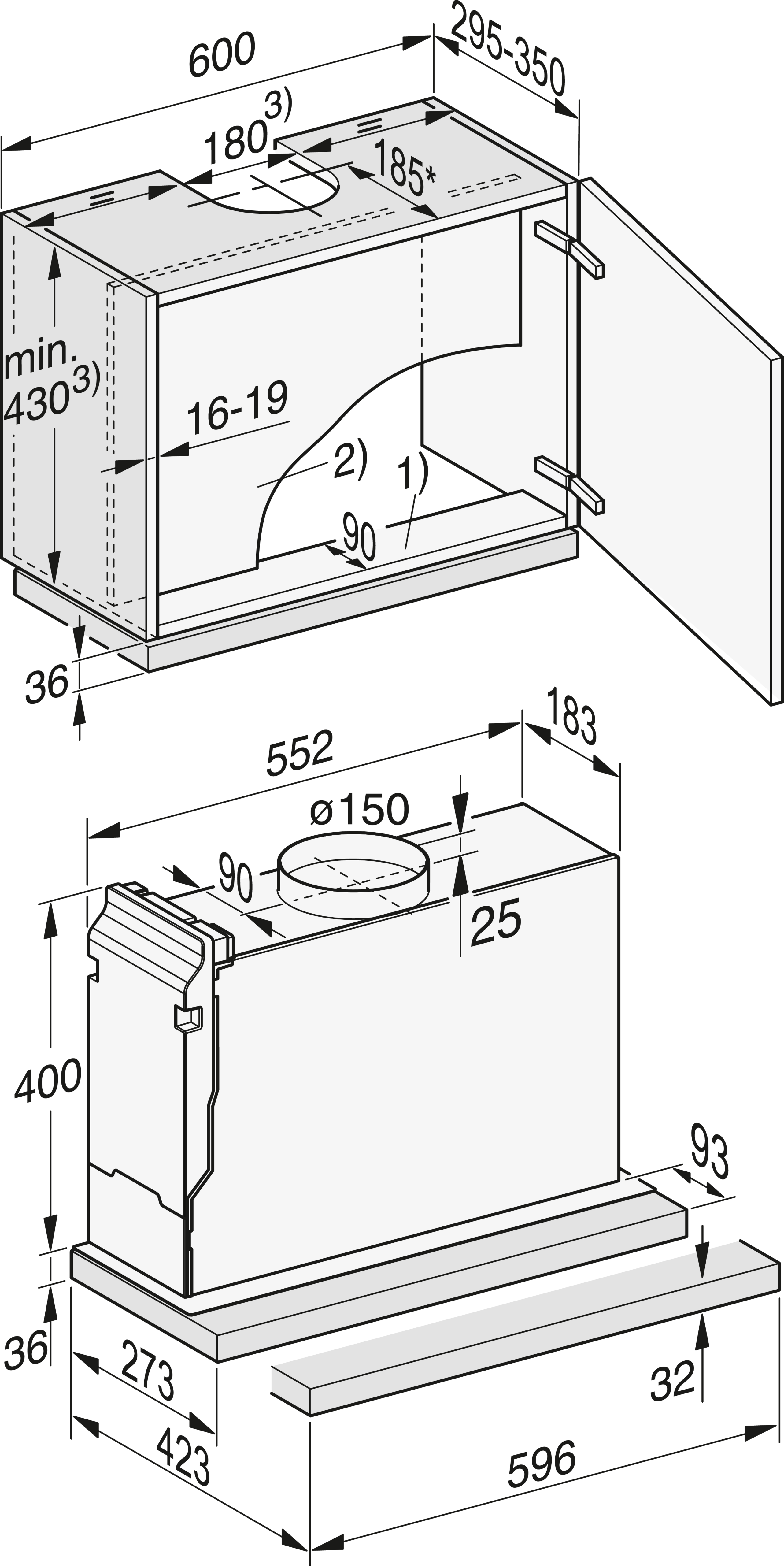MIELE DAS4620MASW hotte téléscopique - 60cm